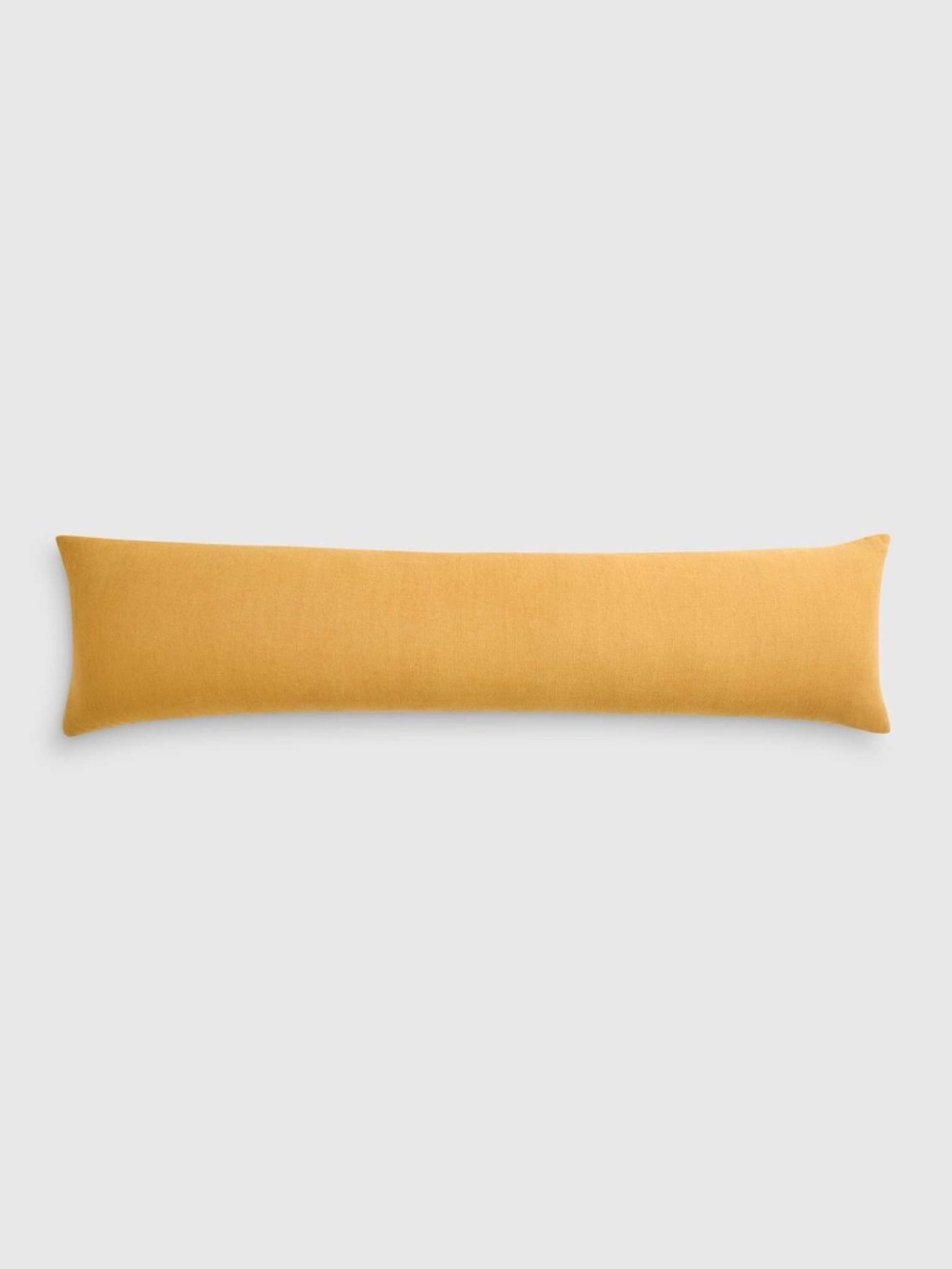 European Linen lumbar pillow cover goldenrod mustard 12 x 48